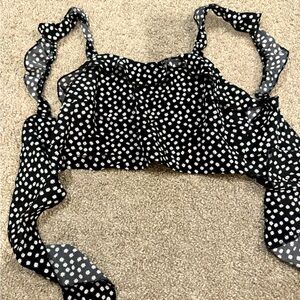 size small tie in the back top from shein